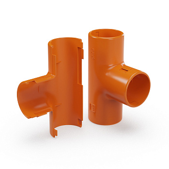 PR13.1160 тройник разборный оранжевый d25 мм (30шт/300шт уп/кор) Промрукав
