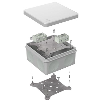 60-0300-7035-FR6.0-4-4-Р коробка огнестойкая разветвительная для о/п двухкомпонентная 60-0300-FR6.0-4-4-Р Е15-Е60 RAL7035 (14 шт/кор) Промрукав