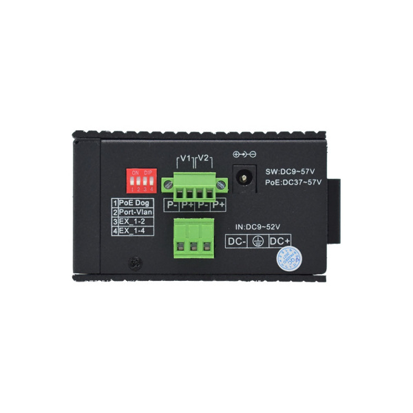 WI-PS305G-I-DC промышленный неуправляемый PoE коммутатор 5GE, питание от солнечной панели DC 9-52В, Wi-Tek