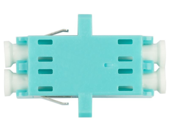 DR-541123 проходной оптический адаптер LC-LC, OM3, дуплекс (duplex), бирюзовый Datarex