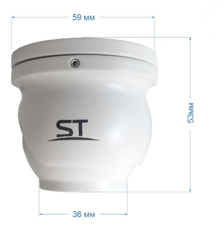 ST-2011 (2,8 mm) (версия 3) уличная купольная всепогодная мультиформатная камера видеонаблюдения Space Technology