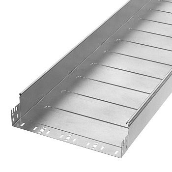 PR16.14048 лоток неперфорированный Профи INOX (AISI 304) 400х100х3000 (1,2 мм) (6 м/уп) Промрукав