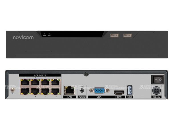 NR1808LX-P8 (v.3010V) PRO IP-видеорегистратор 8-ми канальный NOVIcam
