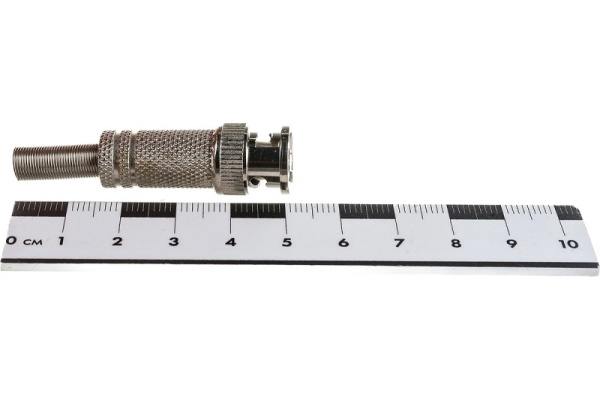 Разъем штекер BNC под пайку с пружиной металл (универсальный) (50шт/уп) PROCONNECT 05-3075-4