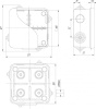 GE41256-05 Коробка распределительная наружного монтажа с откидной крышкой 100х100х50мм