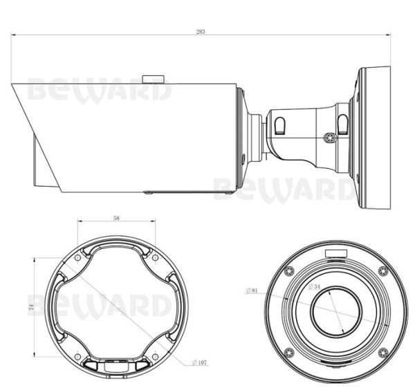 SV2018RBZ2 уличная всепогодная IP-камера видеонаблюдения Beward