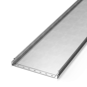 PR16.2320 лоток неперфорированный Стандарт INOX (AISI 304) 400х50х3000 (1,0 мм) (3 м/уп) Промрукав