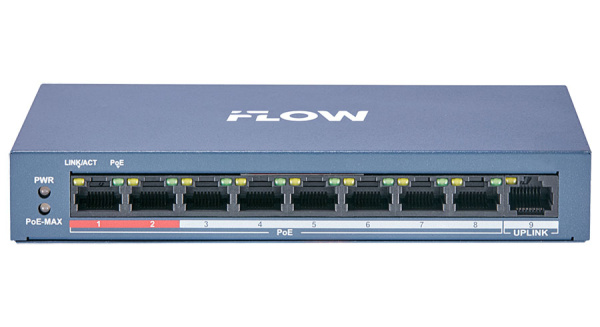 F-SW-EU209POE-V/L коммутатор L2 неуправляемый 8 портов iFlow