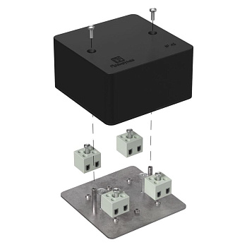 40-0460-9005-FR2.5-8 коробка огнестойкая для кабель-канала 40-0460-FR2.5-8 Е15-Е120 RAL9005 85х85х45 (44 шт/кор) Промрукав