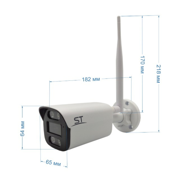 ST-SX4531 POE Wi-Fi LIGHT 4Мп (2,8мм) уличная всепогодная IP-камера видеонаблюдения с встроенным микрофоном Space Technology