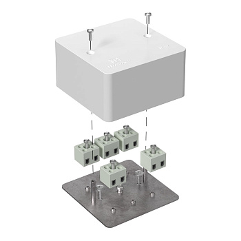 40-0460-FR2.5-10-Е60 коробка огнестойкая для кабель-канала 40-0460-FR2.5-10 Е15-Е60 (латунь) RAL9003 85х85х45 (44 шт/кор) Промрукав