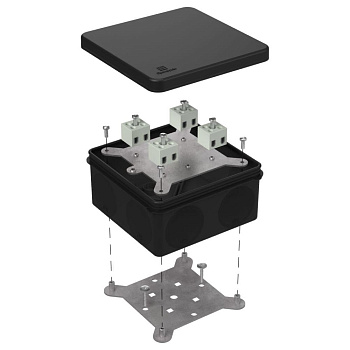 60-0300-9005-FR2.5-8 коробка огнестойкая для о/п двухкомпонентная 60-0300-FR2.5-8 Е15-Е120 RAL9005 100х100х50 (14 шт/кор) Промрукав
