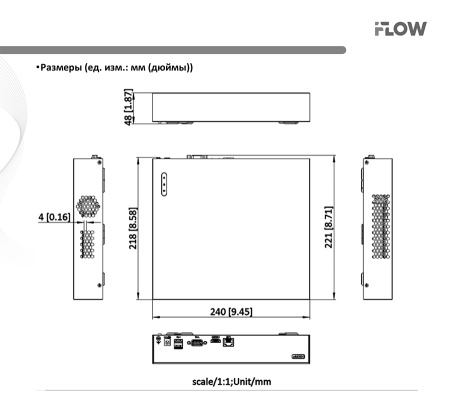 F-0(N4) 4-х канальный IP-регистратор iFlow