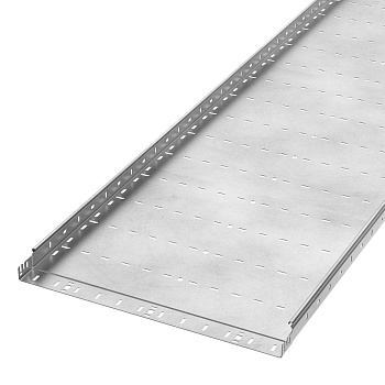 PR16.13299 лоток перфорированный Профи INOX (AISI 304) 600х50х3000 (1,5 мм) (6 м/уп) Промрукав