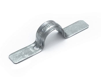 PR13.02555 скоба металлическая двухлапковая СМД d19-20 мм для монтажного пистолета (без отверстий) (100шт/800шт уп/кор) Строитель