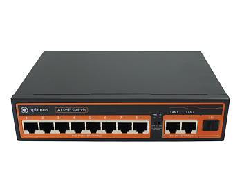 U1I-8F/2G/1S неуправляемый PoE-коммутатор Optimus