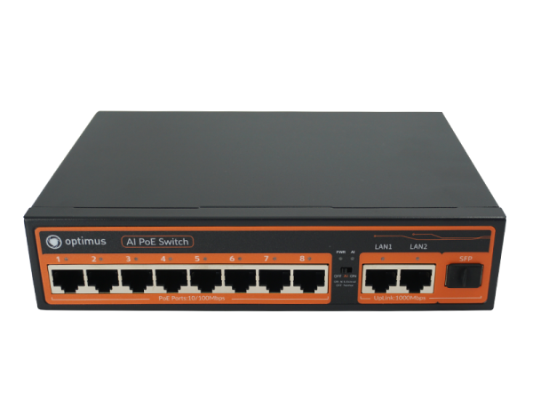 U1I-8F/2G/1S неуправляемый PoE-коммутатор Optimus