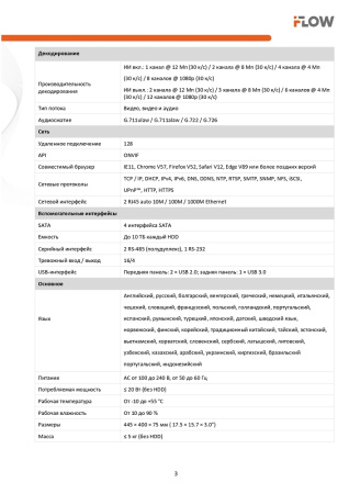 F-NR-216X/4 (Аналог DS-7716NXI-K4(D)(STD)) 16-и канальный IP-регистратор c технологией SharpSense iFlow