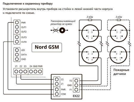 EX22 преобразователь для подключения пожарных извещателей 