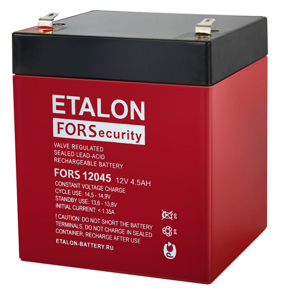 Аккумулятор ETALON FORS 12045 герметичный свинцово-кислотный (12 В/4,5 Ач)
