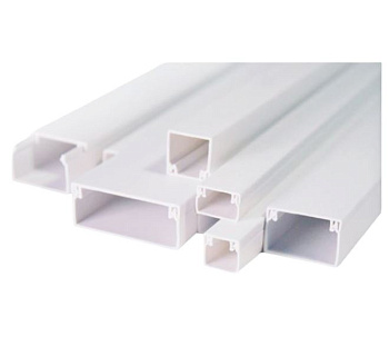 511-001 кабель-канал 80x40 двойной замок, белый (18 м/уп) ПожТехКабель