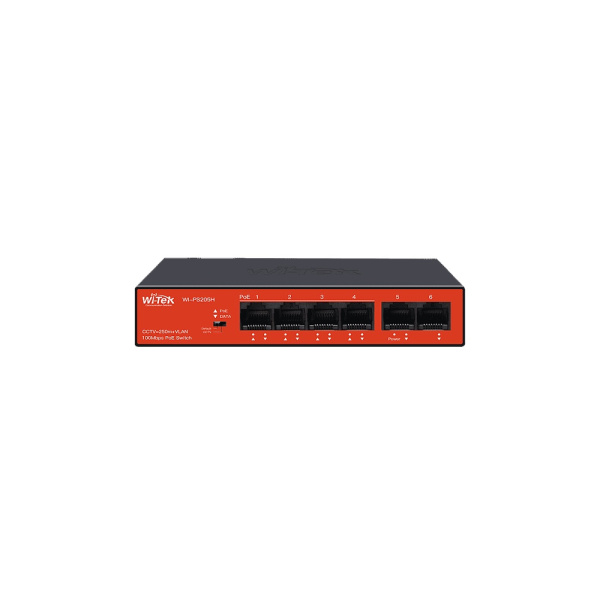 WI-PS205H v3 Неуправляемый коммутатор WI-PS205H v3 с функцией PoE Wi-Tek