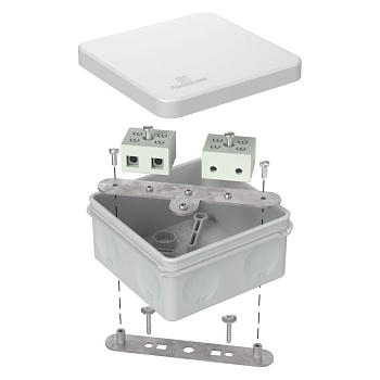 60-0210-7035-FR10.0-4 коробка огнестойкая для о/п двухкомпонентная 60-0210-FR10.0-4 Е15-Е120 RAL7035 80х80х40 Промрукав