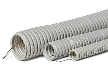 710-003 Труба гофр. тяжелая самозатух. ТГТ СЗ  ПВХ(нг) 25 мм с зондом (50 м) ПожТехКабель