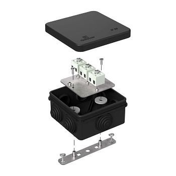 40-0210-9005-FR1.5-6 коробка огнестойкая для о/п 40-0210-FR1.5-6 Е15-Е120 RAL9005 80х80х40 Промрукав