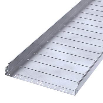 PR16.13720 лоток неперфорированный Профи INOX (AISI 316) 600х80х3000 (1,2 мм) (6 м/уп) Промрукав