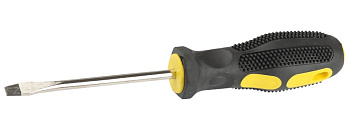 Отвертка с двухкомпонентной рукояткой,  SL 5,0 х 100 мм.(арт.25075-05-10) STAYER "STANDART" 