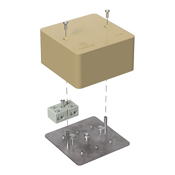 40-0460-1001-FR6.0-4-2-Р коробка огнестойкая разветвительная для кабель-канала 40-0460-FR6.0-4-2-Р Е15-Е60 RAL1001 85х85х45 (44 шт/кор) Промрукав