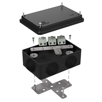 40-0340-9005-FR2.5-6 коробка огнестойкая для о/п 40-0340-FR2.5-6 Е15-Е120 RAL9005 120х80х50 (20 шт/кор) Промрукав
