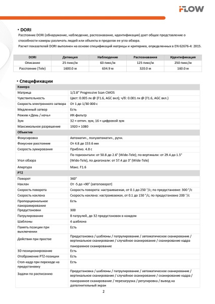 F-IP-2420CSZ32 (Аналог DS-2DE5232W-AE(T5)) 2Мп уличная поворотная IP-камера с технологией SharpSense iFlow 