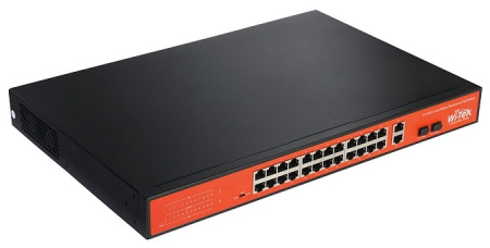 WI-PS526G порты 24 PoE FE + 2 Combo GE/SFP сетевой коммутатор Wi-Tek