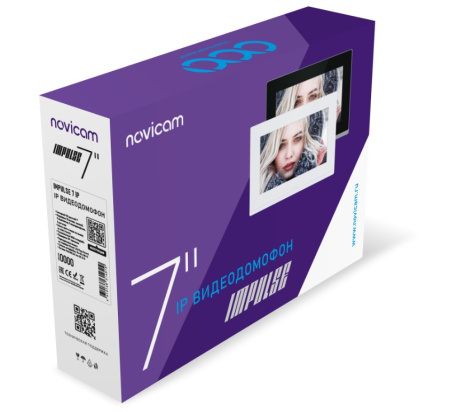 IMPULSE 7 IP WIFI WHITE (ver.4050) IP видеодомофон с сенсорным дисплеем 7" NOVIcam