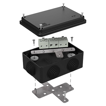 40-0340-9005-FR6.0-6 коробка огнестойкая для о/п 40-0340-FR6.0-6 Е15-Е120 RAL9005 120х80х50 (20 шт/кор) Промрукав