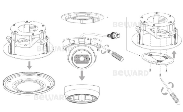 SV2012DBS (2,8 мм) уличная купольная IP камера видеонаблюдения с встроенным микрофоном Beward