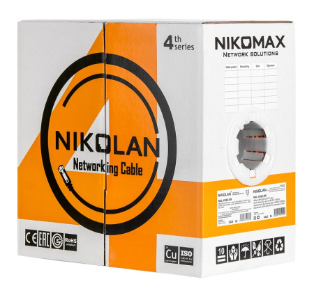 NKL 4200C-OR кабель NIKOLAN F/UTP 4 пары