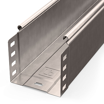 PR16.2388 лоток неперфорированный Стандарт INOX (AISI 409) 100х100х3000 (0,7 мм) (6 м/уп) Промрукав