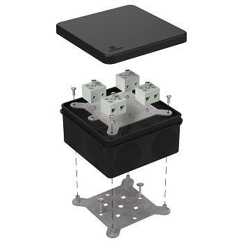 60-0300-9005-FR6.0-8 коробка огнестойкая для о/п двухкомпонентная 60-0300-FR6.0-8 Е15-Е120 RAL9005 100х100х50 (14 шт/кор) Промрукав