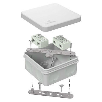 60-0210-7035-FR6.0-4-4-Р коробка огнестойкая разветвительная для о/п двухкомпонентная 60-0210-FR6.0-4-4-Р Е15-Е60 RAL7035 80х80х40 Промрукав