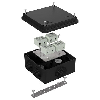 40-0300-9005-FR6.0-8 коробка огнестойкая для о/п 40-0300-FR6.0-8 Е15-Е120 RAL9005 100х100х50 (14 шт/кор) Промрукав