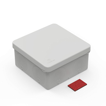 60-0300-ПП коробка распределительная 60-0300-ПП для ПМ двухкомпонентная безгалогенная (HF) 100х100х50 с противопожарной пластиной (66шт/уп) Промрукав