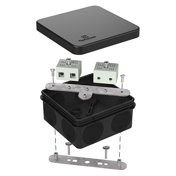 60-0210-9005-FR10.0-4 коробка огнестойкая для о/п двухкомпонентная 60-0210-FR10.0-4 Е15-Е120 RAL9005 80х80х40 (44 шт/кор) Промрукав