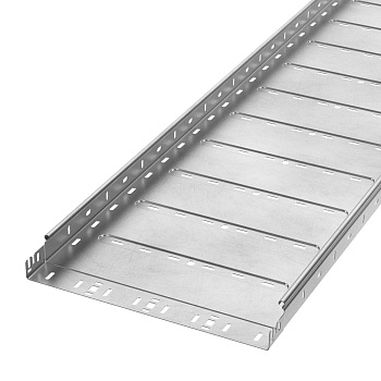 PR16.13335 лоток перфорированный Профи INOX (AISI 304) 400х50х3000 (1,0 мм) (6 м/уп) Промрукав