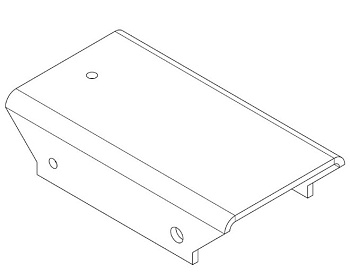 PERCo-MB-16.8 накладка прямая верхняя для стыковки дополнительной секции ограждения PERCo