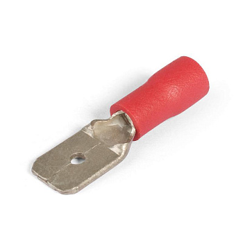 PR08.10439 разъемы плоские изолированные «Папа» (РПИ-П) 1,5-2,8 красные (100 шт/уп) Промрукав