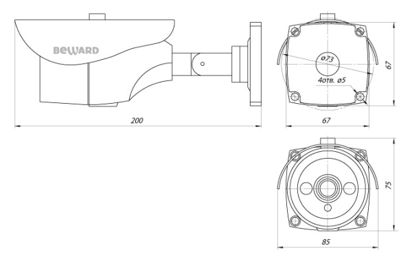 B4230RCVZ IP камера уличная Beward
