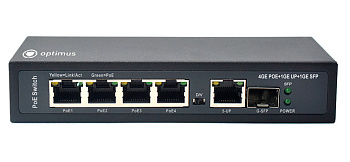 U1E-4G/1G/1S неуправляемый PoE-коммутатор Optimus